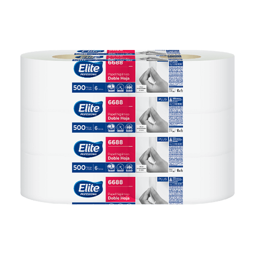 Papel Hig. Elite de 500 mts c/ 6 rollos
